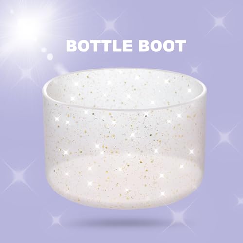 Silicone Glitter Boot for Stanley Cup - Clear Gold Pink