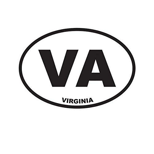 Virginia State Oval Vinyl Sticker Decal - 5-Inch Weatherproof VA Decal