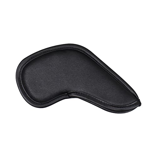 Golf Club Head Cover for Irons - Waterproof Leather - Black 3