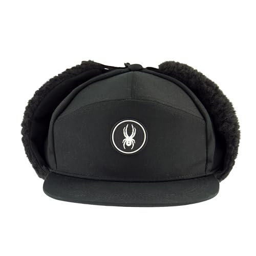Men's Sherpa Ear Flap Panel Hat - Large/X-Large - Black