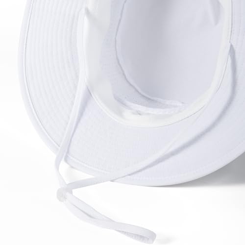 VOBOOM Unisex White Wide Brim UV Sun Hat - One Size