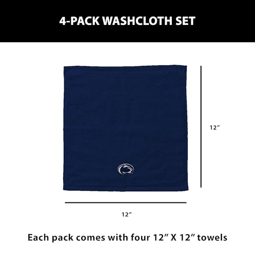 NCAA Wash Cloth 4 Pack - Penn State Nittany Lions Team Logo