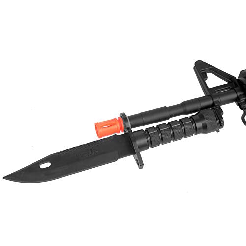 M9 Rubber Training Knife with Sheath - Black
