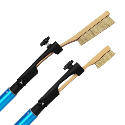 Stick Clip Rock Climbing Brush with Extendable Pole| Angle Adjustable Bouldering Chalk Brush Climbing Sticks