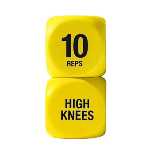 Workout Dice for Men - Fun Exercise Game - Yellow Variation