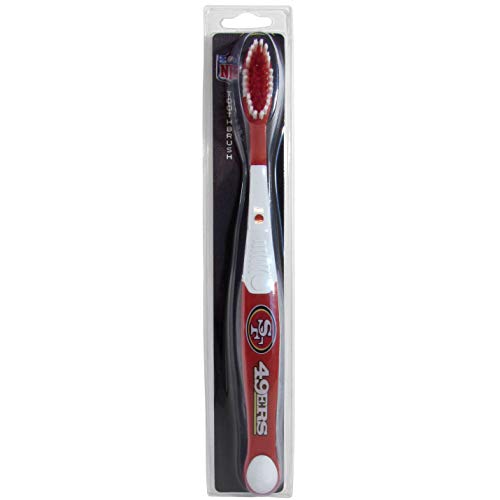 San Francisco 49ers MVP Toothbrush - Red, Soft Bristles & Gum Massagers