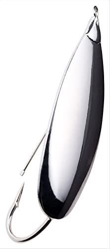 Silver Fishing Spoon Lure with Weed Guard - 2.75 Inch, 0.75 Oz