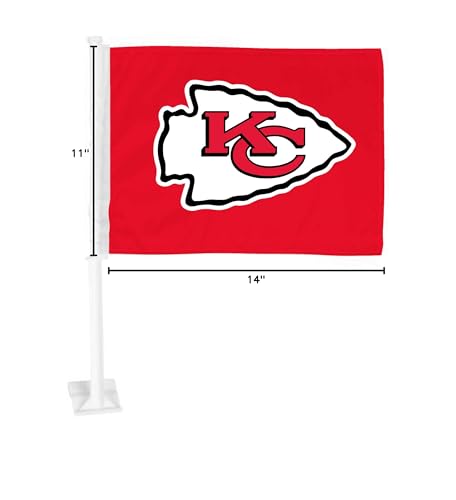 Kansas City Chiefs Car Flag - 11" x 14" Durable Nylon