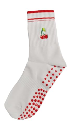 Non-Slip Pilates Socks for Women - Grippy Yoga Crew Sock - One Size