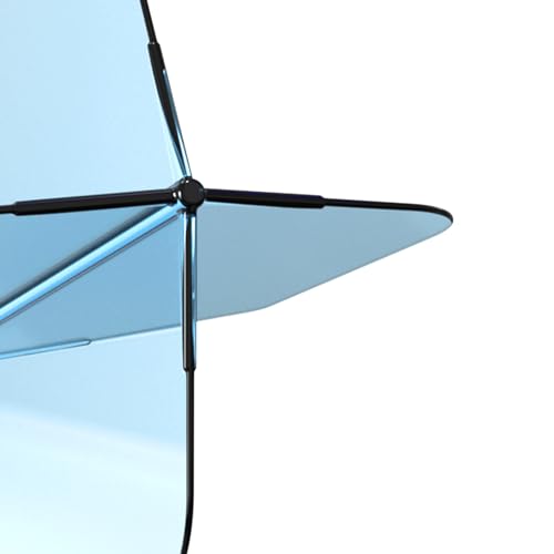 Dart Shafts and Flights Set - Big Wing Shape, Blue with White Logo - M-28mm