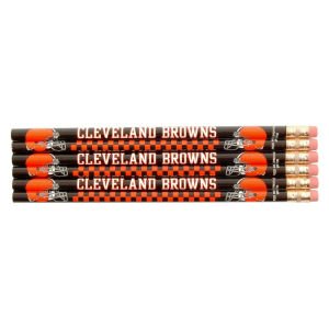 Cleveland Browns Wooden Pencil Set - 6 Pack with Team Logo Erasers