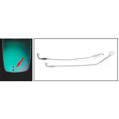 QYAJS 1 Pair Metal Frame Arms Rimless Glasses Legs Glasses Replacement Temple Eyewear Frame Temple (Silver)