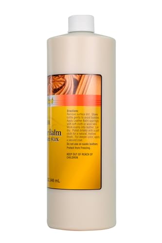 Fiebing's Leather Balm with Atom Wax 32oz - Leather Finish & Conditioner