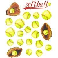 Softball Stickers for Craft Projects and Decor