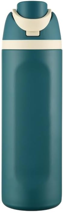 Skiennix Insulated Stainless Steel Water Bottle - 24 oz Peacock Blue, BPA-Free for Travel & Sports