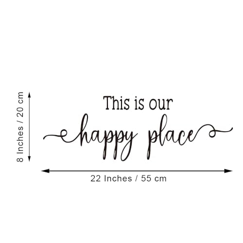 This is Our Happy Place - Carved Letters Sweet Words Wall Decals Vinyl Art Words Home D?cor