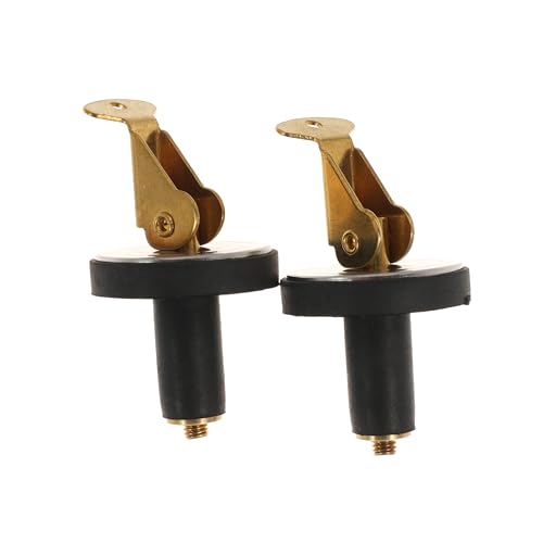 Ciweisah 3/8 Inch Brass Boat Drain Plug - Expandable Deck Snap Handle (2 Pack)