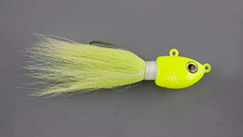 Bucktail Fishing Jig - Chartreuse / 1/4 oz - 2/0 Hook Size