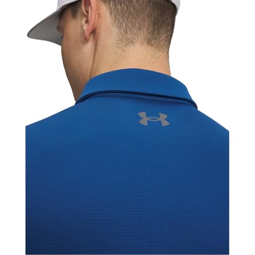 Under Armour Men’s Tech Golf Polo - Varsity Blue / Pitch Gray / Large