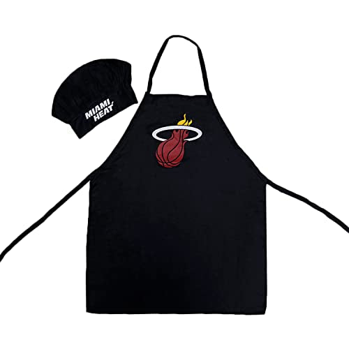 Miami Heat Chef Hat and Apron Set - One Size, Team Colors