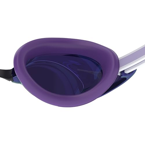 Speedo Women's Mirrored Vanquisher Swim Goggles - Purple Haze/Iris/Silver, Anti-Fog UV Protection