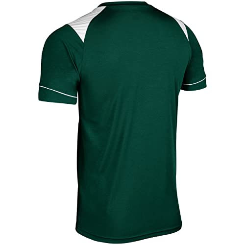 Champro Unisex Adult Soccer Attacker Jersey - Medium, Forest Green & White
