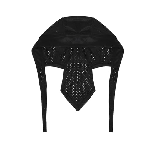 Breathable Cycling Bandana Headscarf - Adjustable Mesh Sweat Wicking - Black