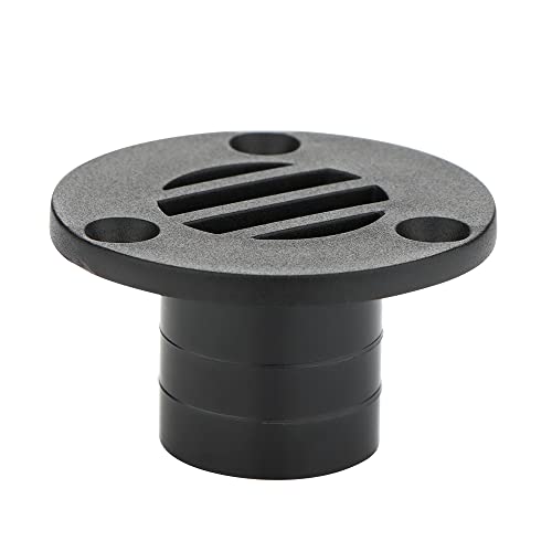 Nylon Boat Deck Drain - 2 Pcs, 45 x 26mm, Black with Screws