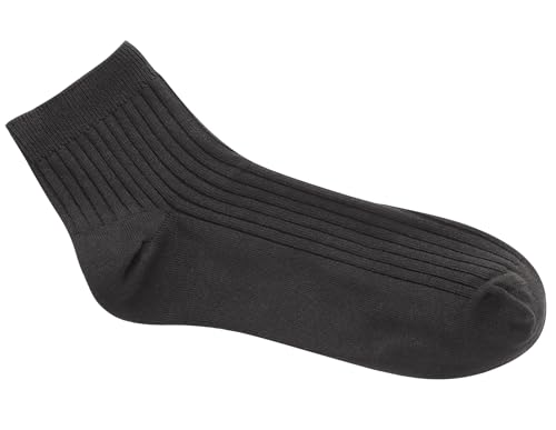 Coolmax Ankle Socks for Men - 5-Pack Loose Fitting (10-13) - Black