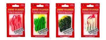 Glow Fire Tubes with Fire Worm Tail - Pre-Rigged Fishing Lures for Trout Bass Walleye