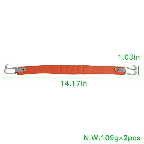 OXTOUF Golf Cart Battery Lifter Straps (2 Pcs) Orange - Fits Trojan/Club Car/EZGO/Yamaha