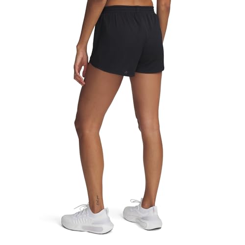 Under Armour Women's Tech Play Up Mesh Shorts - Medium, Black / Castlerock