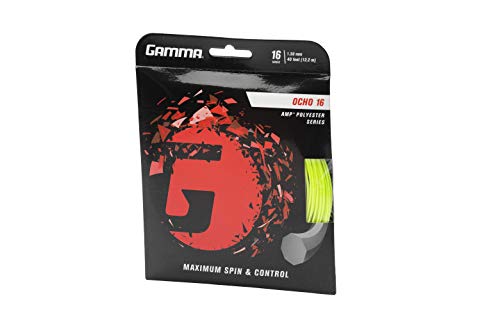 GAMMA OCHO 16 Gauge Neon Yellow Tennis String - Octagonal Shape