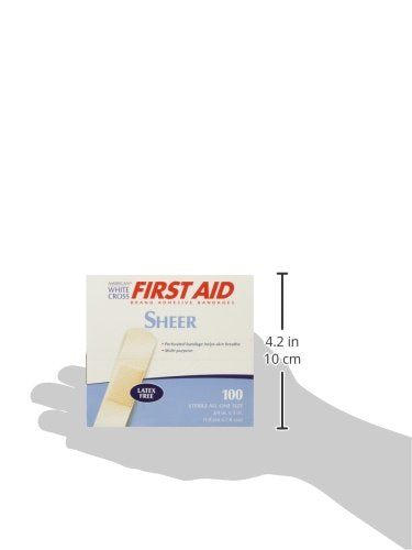 Adhesive Bandages - Sheer Strips, 3/4" x 3", Box of 100