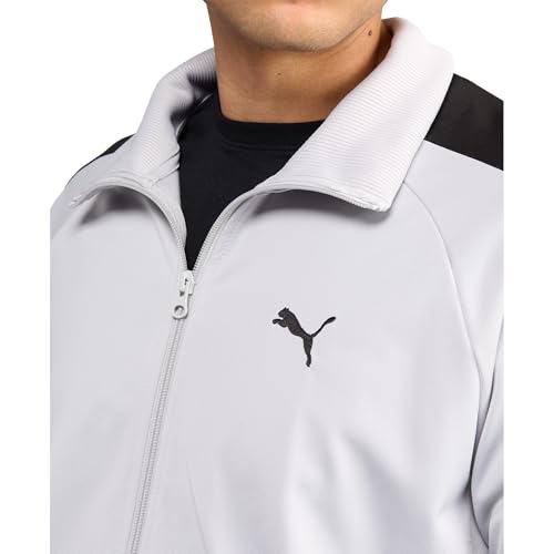 PUMA Men's Essentials T7 Track Jacket - Medium Light Gray