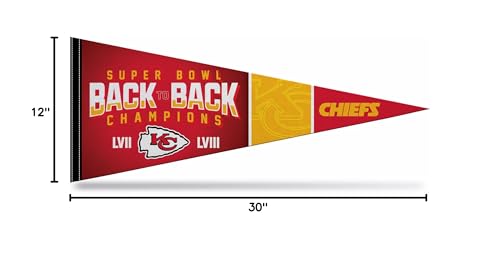 Kansas City Chiefs Super Bowl Champs Felt Wall Pennant - 12" x 30"