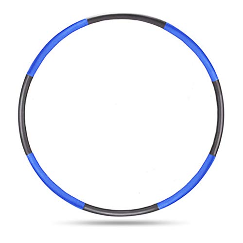 Weighted Hula Hoop for Fitness - Adjustable & Detachable - Blue
