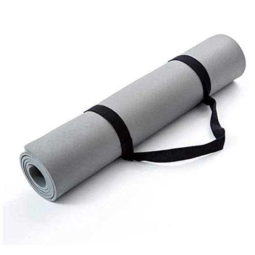 Adjustable Yoga Mat Strap - Durable Cotton Sling - Black