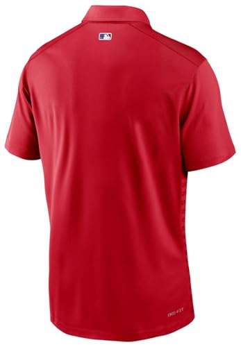 Men's MLB Victory Polo - Atlanta Braves Red Medium