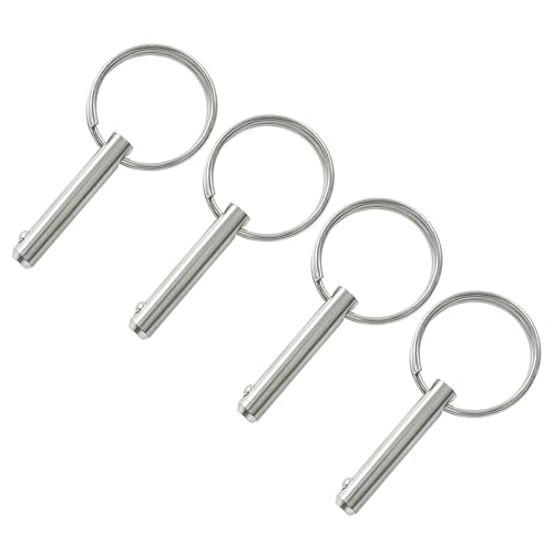4-Pack Quick Release Pins - 1/4" Diameter, 1" Usable Length