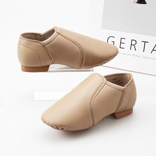 PU Leather Jazz Dance Shoes for Kids | Breathable Slip-On Design