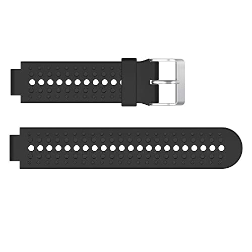 Replacement Band for Garmin Forerunner 25 - L-Black Silicone Sport Strap