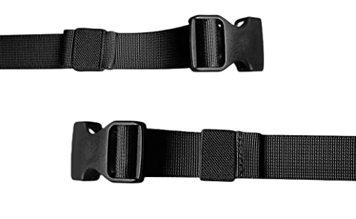 1" Wide Elastic Tactical Belt Keepers - 4 pcs Black