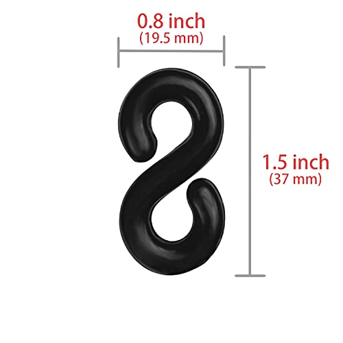 Black Plastic Chain - 65 32 50 Feet Plastic Safety Barrier Chain for Crowd Control, Parking Barrier and Delineator Post with Base - Safety Security Chain with Accessories