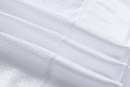 YWIES Women's White Mesh Football Jersey - Practice Sports Uniform, Medium