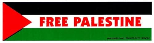 Free Palestine Bumper Sticker - Small Vinyl Decal (5.75" x 1.75")