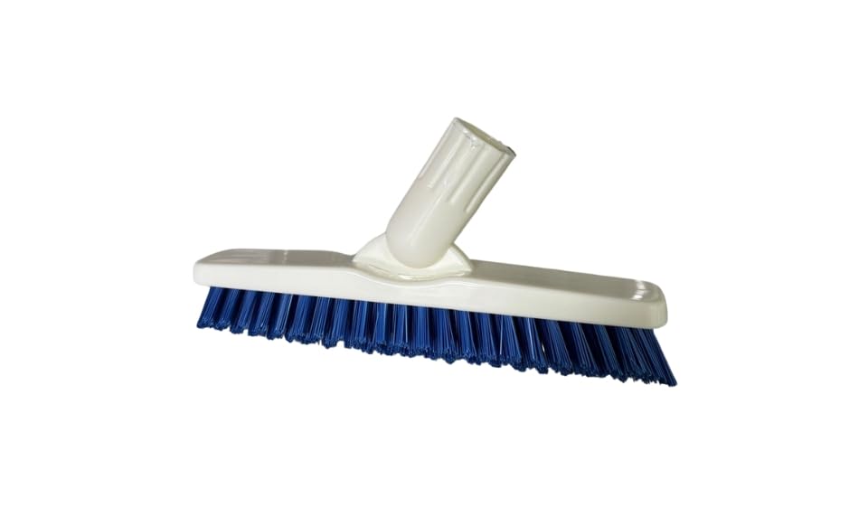 Professional Grout Brush Heavy-Duty Swivel Head with Stiff V-Shaped Bristles for Deep Cleaning Tile, Corners, Showers, Kitchens & Floors Without Scratching Fits Standard Thread Poles