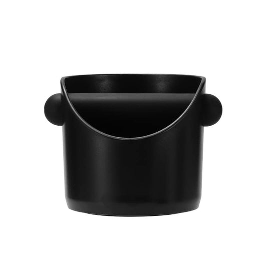 Coffee Knock Box, 4.6 in, Barista Style Espresso Grounds Knock Box, Removable Plastic Knock Rod, Non-Slip Base, Espresso Maker Accessory (Black)