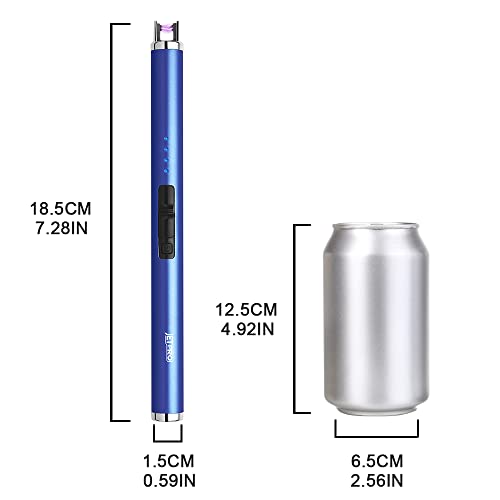 USB Rechargeable Candle Lighter - Electronic Arc Lighter, Windproof, Dark Blue