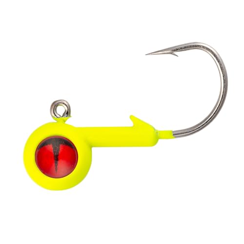 Tungsten Short-Shank Fishing Jig for Bass & Walleye - Super-Glo Chartreuse